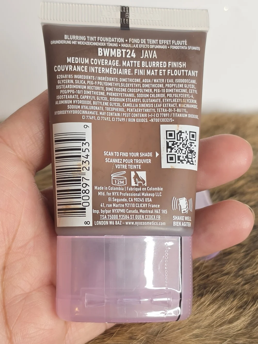 NYX Bare With Me Blur Foundation - Java (Brown) Bundle Of 2